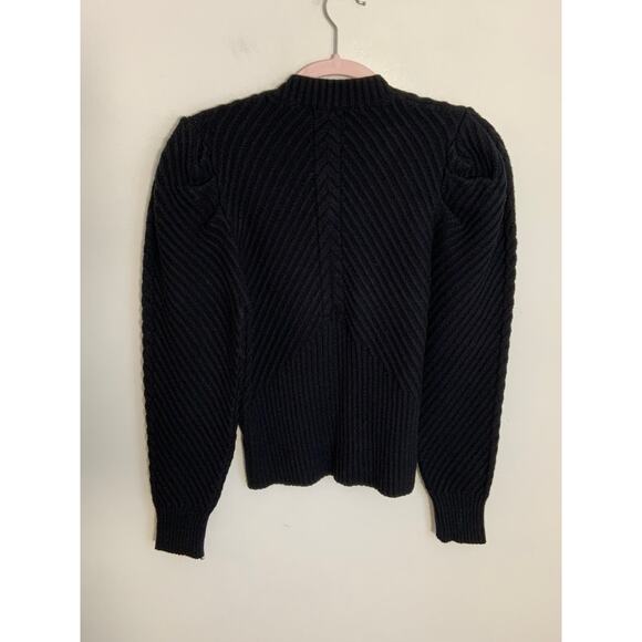 Allison New York Black Ribbed Sweater size large - Picture 3 of 6